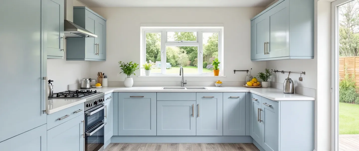 Bright refurbished kitchen in a single-storey home